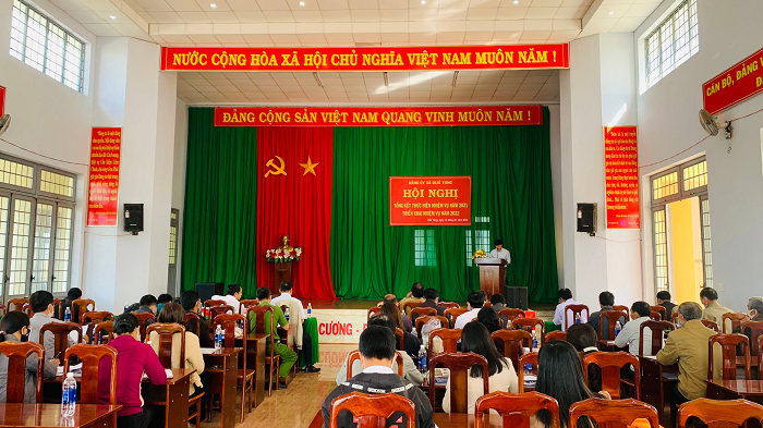 Đảng ủy xã Dliê Yang tổ chức Hội nghị tổng kết thực hiện nhiệm vụ chính trị năm 2021, triển khai nhiệm vụ năm 2022.